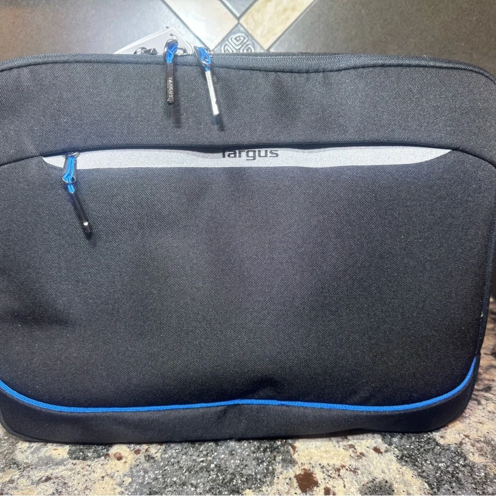 Targus Black Laptop Bag with Blue Trim